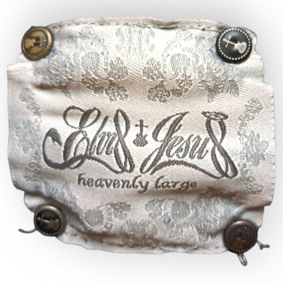 Elvis & Jesus black full zip thick hoodie direction - Picture 3 of 7